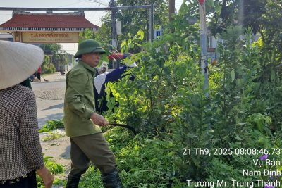 TRƯỜNG MẦM NON TRUNG THÀNH HƯỞNG ỨNG “NGÀY CHỦ NHẬT XANH”