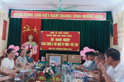 LAN TỎA TẤM LÒNG VÀNG: “TRƯỜNG MẦM NON TRUNG THÀNH ĐÓN NHẬN TÀI TRỢ Ý NGHĨA TỪ DOANH NGHIỆP”