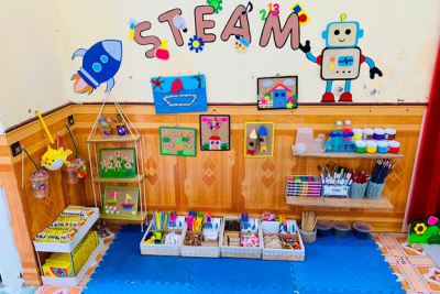 TRƯỜNG MN TRUNG THÀNH TỔ CHỨC HỘI THI “XÂY DỰNG MÔI TRƯỜNG LỚP HỌC LẤY TRẺ LÀM TRUNG TÂM” NĂM HỌC 2025-2026